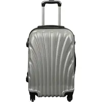 Borg Living Kabinväska - Hardcase lättvikt resväska - Storlek liten - Grå Mussla