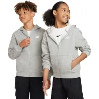 Nike Sweatjacka 'CLUB FLEECE' gråmelerad