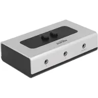 DeLOCK manuell bidirektionell 2-port ljudswitch 3,5 mm
