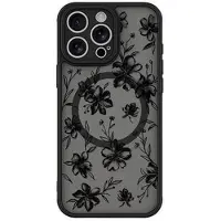 Mtp Products iPhone 14 Pro Max Snyggt skyddande magnetiskt skal - bläckblommor