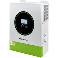 Qoltec - Strömomvandlare - off-grid, 160A, 48V, BMS, LCD, MPPT, sinus - AC 230 V - 11000 Watt - 11000 VA - RS-232, RS-485 - vit, grön