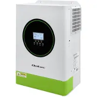Qoltec - Strömomvandlare - 120A, BMS, LCD, MPPT, sinus - AC 220-230 V - 6200 Watt - 6200 VA - RS-232, RS-485 - vit, grön
