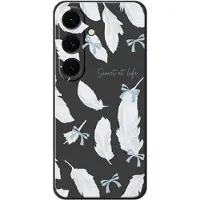 Mtp Products Samsung Galaxy S25 FE Fjädermönster TPU-skal - Svart