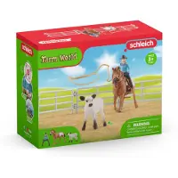 Schleich Cowgirl Team Roping Fun