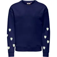 ONLY GIRLS Tröja 'Marisa Teddy Heart' blå / vit
