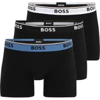 BOSS Three-pack of stretch-cotton logo-waistband boxer briefs