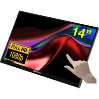 Verbatim 14" PMT-14 bärbar pekskärm med HDMI och USB 2.0, 2xUSB-C