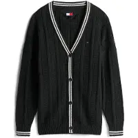 Tommy Hilfiger Tommy Jeans Flag Cable Knit Relaxed Cardigan