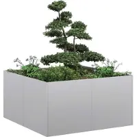 vidaXL Planteringskärl 80x80x40 cm galvaniserat stål