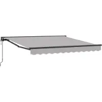 vidaXL Markisram Ljusgrå 300 x 250 cm Polyester med PU-beläggning