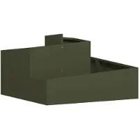 vidaXL Trädgårdsplanterare Olivgrön 80 x 80 x 50 cm Kallvalsat stål
