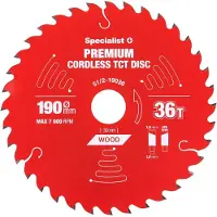 Specialist+ 190x36tx30 Mm Premium Cirkelklinga För Trä