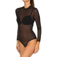 GUESS Långärmad bodysuit i microtulle
