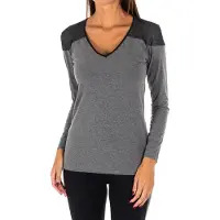 Rossoporpora V-ringad långärmad outdoor t-shirt för kvinnor DB756