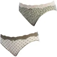 Janira Pack-2 Brislip Coquettes bomullstrosor 1031497 för kvinnor