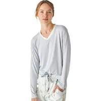 J&j Brothers JJBEP1101 Långärmad pyjamas med V-hals för kvinnor