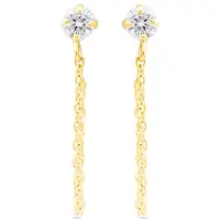 Luxenter Essential-örhängen i 925 sterlingsilver och briljantslipade zirkoner med finish i 18 karat gult guld