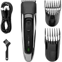 Clatronic HSM/R 3827 chrom-schwarz USB-C Skäggtrimmer Svart/Silver