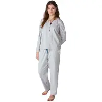 J&j Brothers JJBFP1800 Dampyjamas med lång ärm