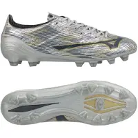 Mizuno Alpha Ii Made In Japan Fg Platinum Silver - Silver/guld - Gräs (Fg), storlek 38