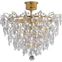 Markslöjd Rosendal Kristallplafond Guld 48 cm