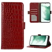 Mtp Products Crocodile Serie Samsung Galaxy A53 5G Läder Plånboksfodral med RFID - Röd