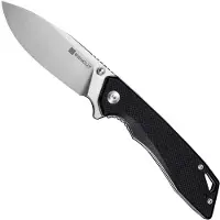 SENCUT Stratex S25055-1 Satin 9Cr18MoV, Black G10, pocket knife