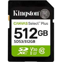 Kingston 512GB SDXC Canvas Sel+ G3 150MB/s C10 UHS-I U3 V30