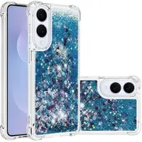 Mtp Products Samsung Galaxy S25 Edge Glitter Quicksand TPU-Skal - Blå hjärtan