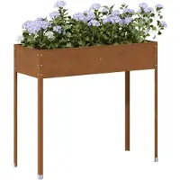 vidaXL Odlingslåda 100,5x40,5x90 cm väderbeständigt stål
