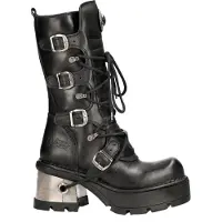 New rock läderstövlar för kvinnor - Gothic Mid-Calf Boots-373-S33