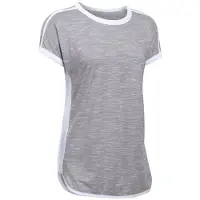 Under Armour Fashlete Mesh T-Shirt Piping Top Grå - Dam