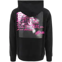 OFF-WHITE Tornado Type Design Slim Fit Svart Hoodie