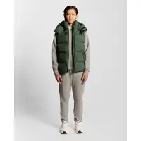 Lyle & Scott Heavyweight Hooded Puffer Gilet - Grön