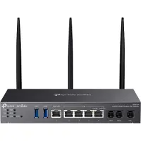 TP-LINK Omada DR3650V(EU), Wi-Fi 6 (802.11ax), Dual-band (2,4 GHz / 5 GHz), Nätverksansluten (Ethernet), ADSL, Svart, Bordsrouter