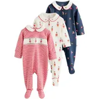 Next Pyjamas gentiana / röd / ullvit