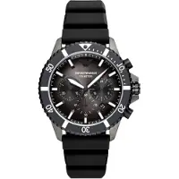 Emporio Armani Emporio AR11515 dykarklocka svart silikon kronograf herrklocka