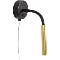 Markslöjd Jolie Vägglampa Svart/Mässing