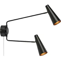 Markslöjd Peak Vägglampa Svart Dubbel