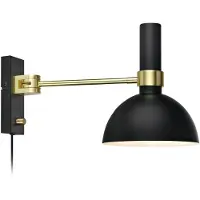 Markslöjd Larry Vägglampa Svart/Mässing