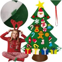 Ruhhy Jultree i filt med dekorationer 24856