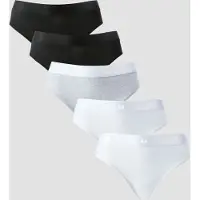 Myprotein MP Women's Mid Rise Bikini Brief (5-pack) – Vit/Svart/Grå - XS