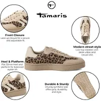 Tamaris Låg sneaker beige / brokad / svart / vit