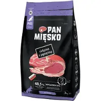PAN MIĘSKO Kalvkött Med Lammkött M Hundfoder 3 Kg