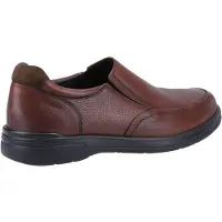 Hush puppies Matthew läder brun loafers för män