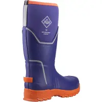 Muck Boots Grit S5 Gummiskor för män Blå/Orange Wellingtonstövlar