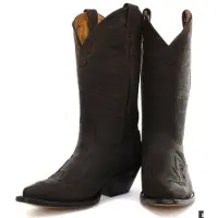 Grinders Unisex bruna cowboystövlar i läder - Arizona HI