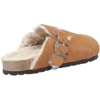 Hush puppies Jade läder tofflor för kvinnor Tan