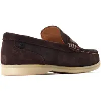 Base london Drum Läder Herrar Bränd Brun Loafers