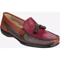 Cotswold Biddlestone Läder Dames Chestnut/Tan/Wine Loafers